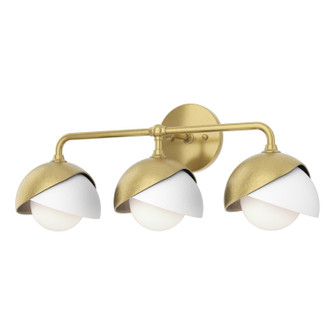 Brooklyn Brooklyn 3-Light Double Shade Bath Sconce in Modern Brass (39|201375SKT8602GG0711)