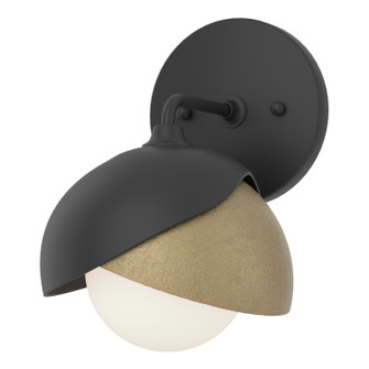 Brooklyn Brooklyn 1-Light Double Shade Bath Sconce in Black (39|201374SKT1084GG0711)