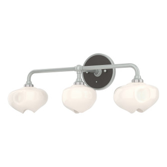 Ume Ume 3-Light Curved Arm Bath Sconce in Vintage Platinum (39|201342SKT8214FD0710)