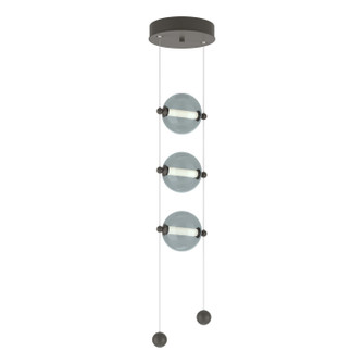 Abacus Abacus 3-Light LED Pendant in Dark Smoke (39|139059LEDSTND07YL0668)