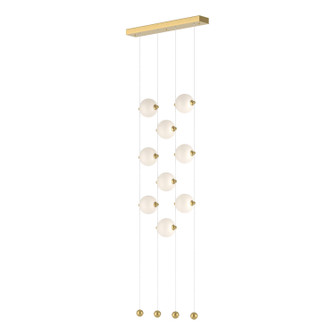 Abacus Abacus 9-Light Ceiling-to-Floor LED Pendant in Modern Brass (39|139057LEDSTND86GG0668)