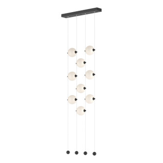 Abacus Abacus 9-Light Ceiling-to-Floor LED Pendant in Black (39|139057LEDSTND10GG0668)
