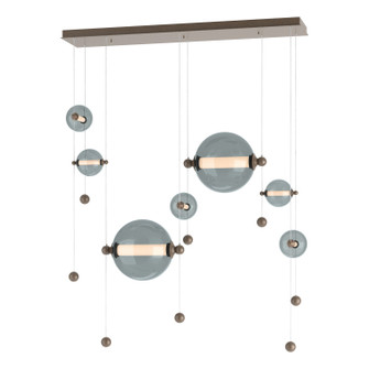 Abacus Abacus 7-Light Double Linear LED Pendant in Bronze (39|139054LEDSTND05YL0694)