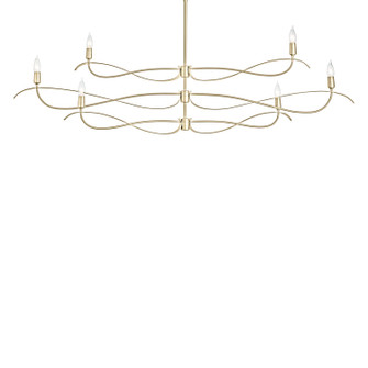 Willow Six Light Chandelier in Modern Brass (39|136352SKTMULT86)