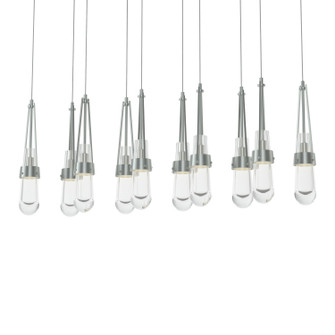 Link Link 10-Light Clear Glass Pendant in Vintage Platinum (39|131207SKTLONG82ZM0434)
