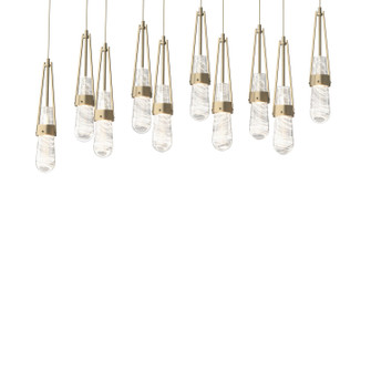 Link Link 10-Light Blown Glass Pendant in Soft Gold (39|131200SKTLONG84YJ0434)
