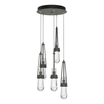 Link Link 5-Light Clear Glass Pendant in Natural Iron (39|131127SKTSTND20ZM0434)