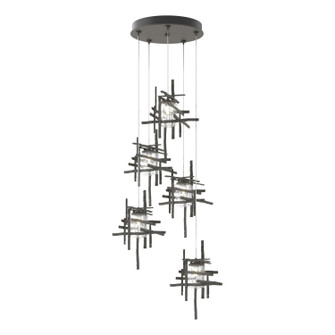 Tura Tura 5-Light Seeded Glass Pendant in Natural Iron (39|131126SKTSTND20II0728)