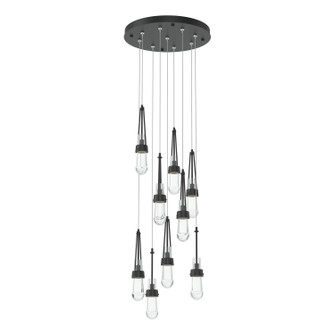 Link Link 9-Light Clear Glass Pendant in Black (39|131108SKTSTND10ZM0434)