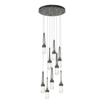 Link Link 9-Light Clear Glass Pendant in Dark Smoke (39|131108SKTSTND07ZM0434)