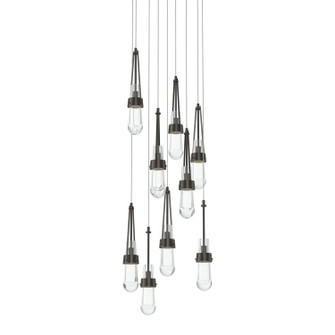 Link Link 9-Light Clear Glass Pendant in Oil Rubbed Bronze (39|131108SKTLONG14ZM0434)