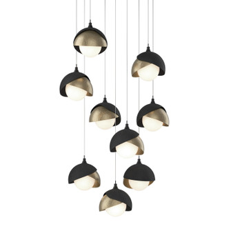 Brooklyn Brooklyn 9-Light Double Shade Pendant in Black (39|131105SKTLONG1084GG0711)