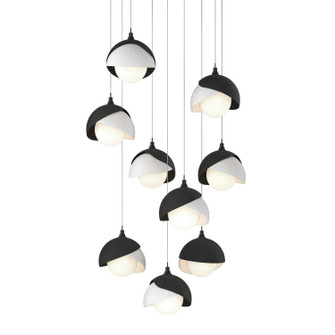 Brooklyn Brooklyn 9-Light Double Shade Pendant in Black (39|131105SKTLONG1002GG0711)