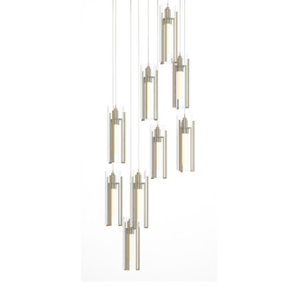 Exos Glass Exos Glass 9-Light Pendant in Modern Brass (39|131104SKTLONG86ZM0065)