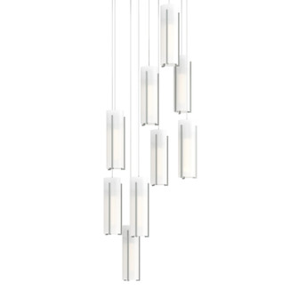Exos Glass Exos Glass 9-Light Pendant in Vintage Platinum (39|131104SKTLONG82GG0065)