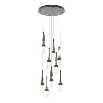 Link Link 9-Light Blown Glass Pendant in Black (39|131100SKTSTND10YG0434)