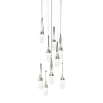Link Link 9-Light Blown Glass Pendant in Vintage Platinum (39|131100SKTLONG82YJ0434)