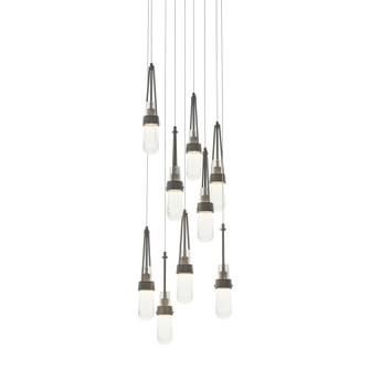 Link Link 9-Light Blown Glass Pendant in Natural Iron (39|131100SKTLONG20YG0434)
