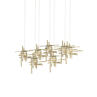 Tura Tura 7-Light Seeded Glass Pendant in Modern Brass (39|131095SKTLONG86II0728)