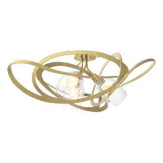 Nest Three Light Semi Flush Mount in Modern Brass (39|128720SKT86ZM0621)