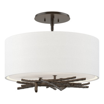Brindille Three Light Semi Flush Mount in Oil Rubbed Bronze (39|127660SKT14SF1505)