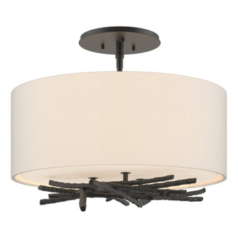 Brindille Three Light Semi-Flush Mount in Black (39|127660SKT10SE1505)