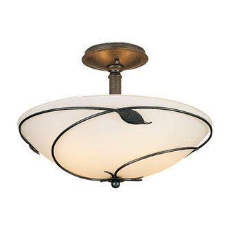 Leaf Three Light Semi-Flush Mount in Dark Smoke (39|126732SKT07SS0052)