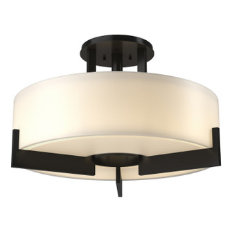 Axis Three Light Semi-Flush Mount in Black (39|126403SKT10GG0216)