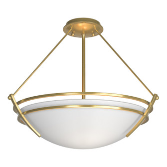 Tryne Three Light Semi Flush Mount in Modern Brass (39|124432SKT86GG0020)