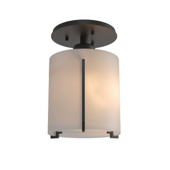 Exos Glass One Light Semi-Flush Mount in Black (39|123775SKT10GG0140)