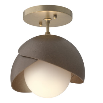 Brooklyn Brooklyn 1-Light Double Shade Semi-Flush in Soft Gold (39|121377SKT8405GG0711)