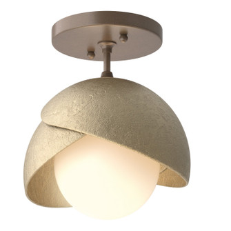 Brooklyn Brooklyn 1-Light Double Shade Semi-Flush in Bronze (39|121377SKT0584GG0711)