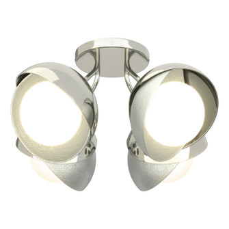 Brooklyn Brooklyn 4-Light Double Shade Semi-Flush in Sterling (39|121376SKT8582GG0711)