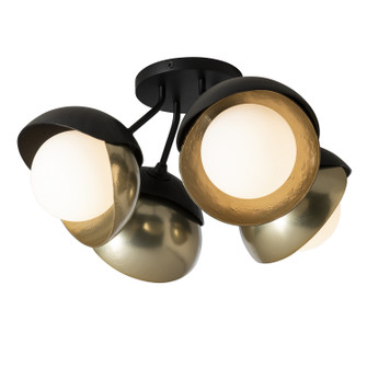 Brooklyn Four Light Semi-Flush Mount in Oil Rubbed Bronze (39|121376SKT1482GG0711)