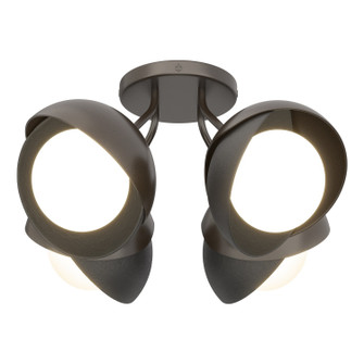 Brooklyn Brooklyn 4-Light Double Shade Semi-Flush in Oil Rubbed Bronze (39|121376SKT1410GG0711)