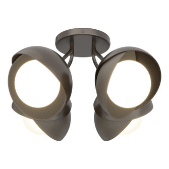 Brooklyn Brooklyn 4-Light Double Shade Semi-Flush in Oil Rubbed Bronze (39|121376SKT1407GG0711)