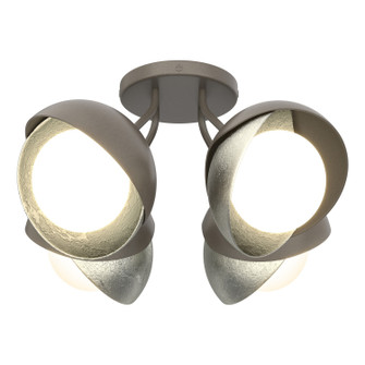 Brooklyn Brooklyn 4-Light Double Shade Semi-Flush in Dark Smoke (39|121376SKT0785GG0711)