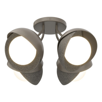 Brooklyn Brooklyn 4-Light Double Shade Semi-Flush in Dark Smoke (39|121376SKT0720GG0711)