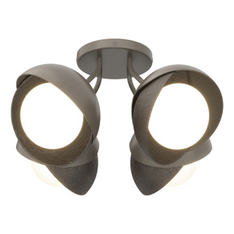Brooklyn Brooklyn 4-Light Double Shade Semi-Flush in Dark Smoke (39|121376SKT0714GG0711)