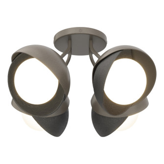 Brooklyn Brooklyn 4-Light Double Shade Semi-Flush in Dark Smoke (39|121376SKT0710GG0711)