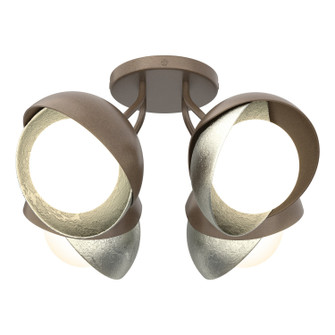 Brooklyn Brooklyn 4-Light Double Shade Semi-Flush in Bronze (39|121376SKT0585GG0711)