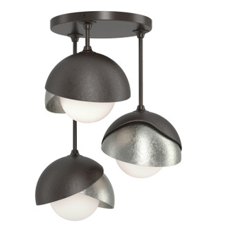 Brooklyn Brooklyn 3-Light Double Shade Semi-Flush in Oil Rubbed Bronze (39|121374SKT1485GG0711)