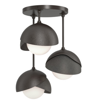 Brooklyn Brooklyn 3-Light Double Shade Semi-Flush in Oil Rubbed Bronze (39|121374SKT1420GG0711)