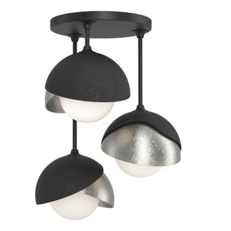Brooklyn Three Light Semi-Flush Mount in Black (39|121374SKT1085GG0711)