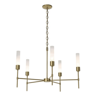 Vela Five Light Chandelier in Modern Brass (39|105045SKT86FD0611)