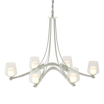 Ribbon Oval Ribbon 6 Arm Chandelier in Vintage Platinum (39|104116SKT82ZU0291)