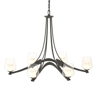 Ribbon Oval Ribbon 6 Arm Chandelier in Natural Iron (39|104116SKT20ZU0291)
