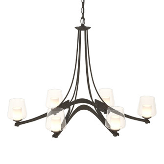 Ribbon Six Light Chandelier in Dark Smoke (39|104116SKT07ZU0291)