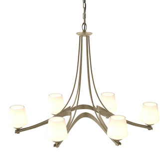 Ribbon Six Light Chandelier in Soft Gold (39|104106SKT84GG0236)