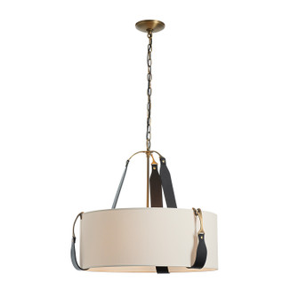 Saratoga Three Light Pendant in Antique Brass (39|104070SKT27LKSE2208)
